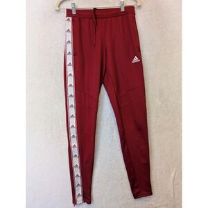 Adidas Women's Size S Tiro Climacool Track Pants Maroon Red White Logo